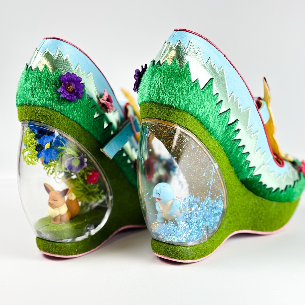 Irregular Choice “Journey On” Pokémon Terrarium Wedge Heels – Squire Evee - Picture 4 of 10